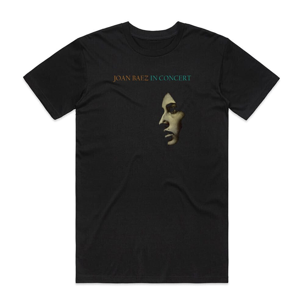 Joan Baez Joan Baez In Concert Album Cover T-Shirt Black